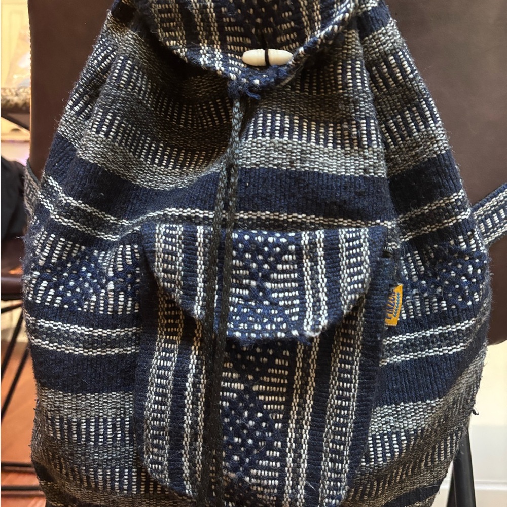 Pinzon Navy and Cream Boho Backpack